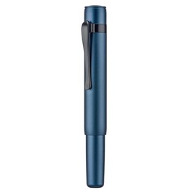 Hong Dian M2 - Mini pluma estilográfica de la Selva Negra, punta suave media y bolígrafo de viaje de bolsillo corto de aluminio de forma elegante (Azu