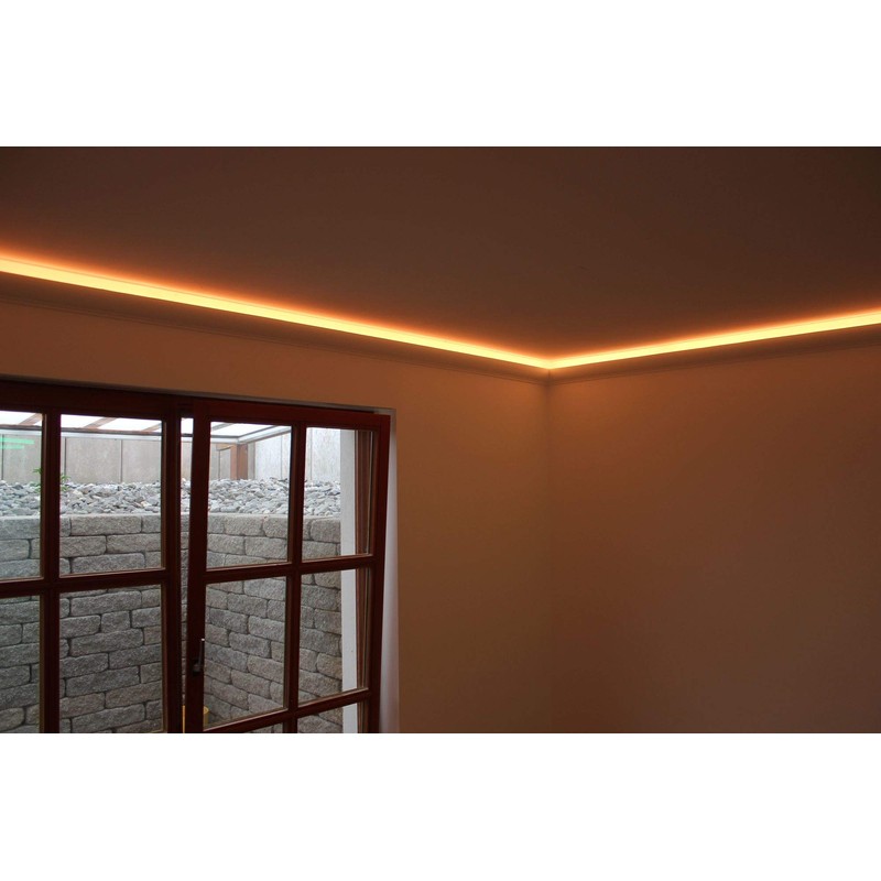 HEXIM LED Stucco Moulding Pattern – Indirect Lighting with Ceiling