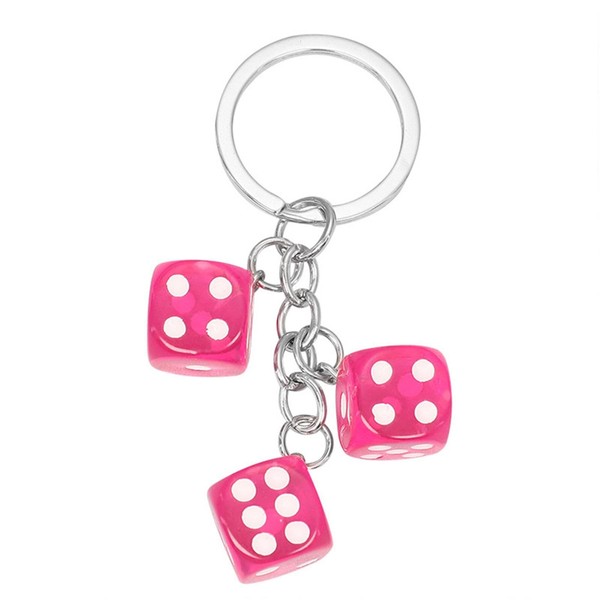 Dice Keychain Colorful Resin Dice Cube Key Chain for Women