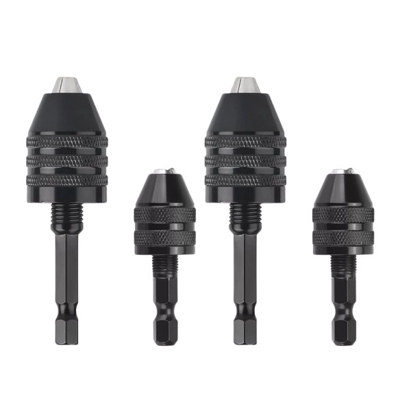 Unbranded 4Pcs 1/4"Hex Shank Keyless Drill Chuck Adapter Bit Quick