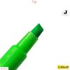 Pen-S Fluorescent Highlighter Pens, GREEN, Chisel Tip, 1-4mm Lines, Pack