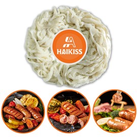 Natural Hog Sausage Casing, Edible Casings for Sausage Making, Grade A, Pre-Tubed, Great for Snack Sticks, Italian Sausage, Hot Dog Casing, Breakfast Sausage Links and Most Sausage -10M/32ft,Φ34-36mm