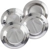 Menax - Set of 12 Snack Plates in Stainless Steel