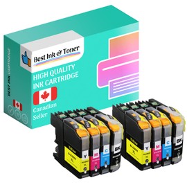 Best Compatible Cartridge for 8PK High Yield Black & Color Ink for Brother LC201/LC203 (2 of Each Color) -Combo BK,C,M,Y-,for J4320DW,J4420DW,J460DW,J4620DW,J480DW,J485DW,J5520DW,J5620DW
