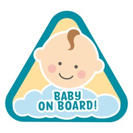 K007 | Baby on Board Sticker Baby Sticker Car Sticker Car Sticker Vinyl Baby on Board Girl Boy Girl (V2 Boy, Blue)