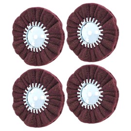 QZATTCAEN 8" Non-Woven Airway Buffing Wheel,5/8'' Arbor Hole,/Coarse Polishing for Angle Grinder 4 PCS