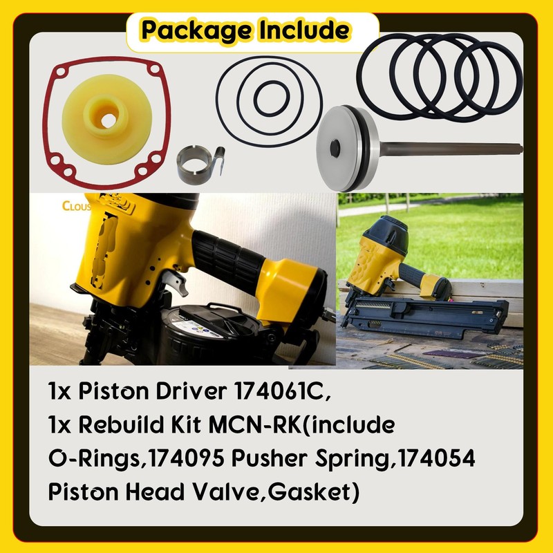 Piston Driver Rebuild Kits Fit for Bostitch MCN150 Nailer Replacement