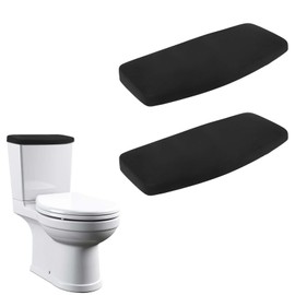 TELAIN Washable toilet seat cover, 2 pieces Thickened toilet seat cover, Warmth and comfort, Suitable for rectangular toilets, Easy handling with handle