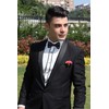 DiBanGu Black Bow Ties for Men Silk Self Tied Bow