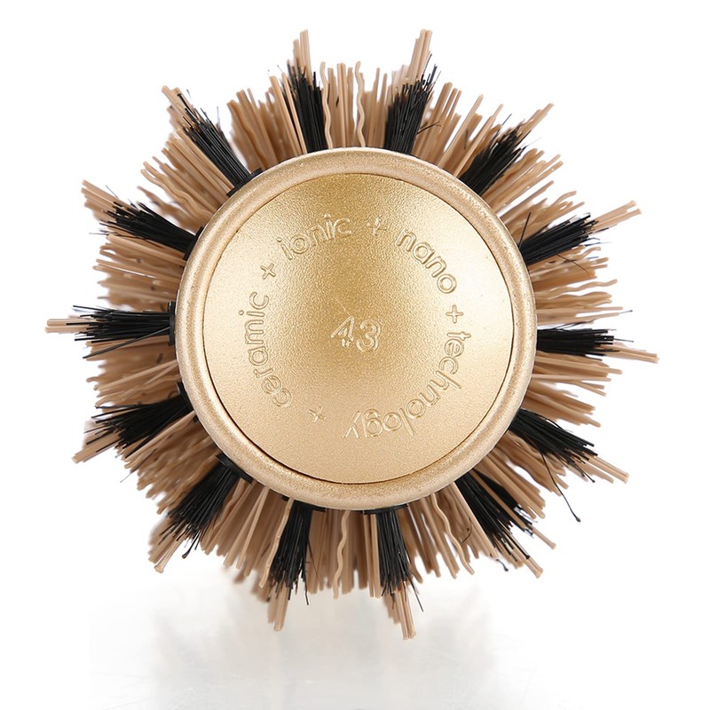 Antistatic Anion Round Hair Brush with Ceramic Plate Design for