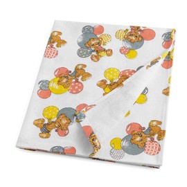 Baby Hospital Receiving Swaddle Blankets for Newborn Babies - Original Bears with Ballons Design Breathable 100% Cotton - Durable Hospital Quality - Generous Size- (Bears & Balloons, 1 Pack)