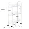 Household Essentials 05121 Slim Line 3-Tier Metal Storage Cart |