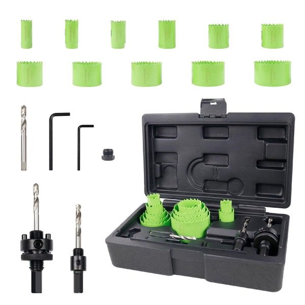 Cenforge Bi-Metal Hole Saw Kit, HoleSaw Set with 3/4" to