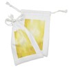 Lunarable Yellow Fabric Pouch Set of 2, Fall Inspired with