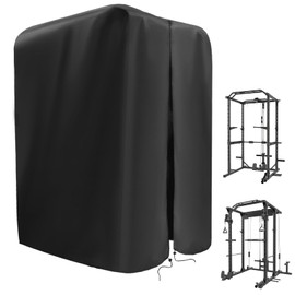 Guisong Gym Rack Cover with Waterproof Zipper, Protective Cover for Squat Rack and Weight Lifting Machine,Home Gym Workout Equipment Cover for Indoor or Outdoor-64"W x 68"D x 82.5"H