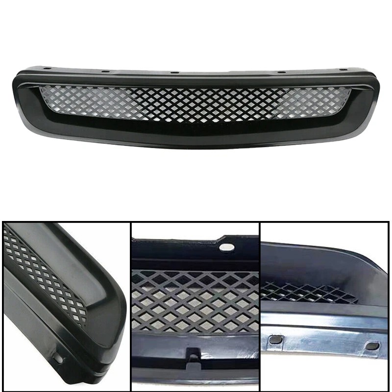 WenQi Black Mesh ABS Front Hood Grille Grill For 1996-1998