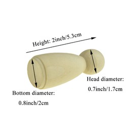 HAHIYO 2inches 10PCs Angel-Shape Wooden Peg Dolls Unfinished Wooden People Peg People Unfinished Craft Dolls Wooden Figures Doll Bodies Decorative Peg Doll People for Kids DIY Art Craft