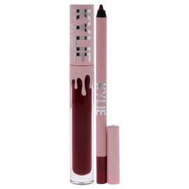 Kit de labios mate 403 Bite Me por Kylie Cosmetics para mujer, 2 lápices labiales líquidos mate de 0.10 onzas, delineador de labios de 0.03 onzas