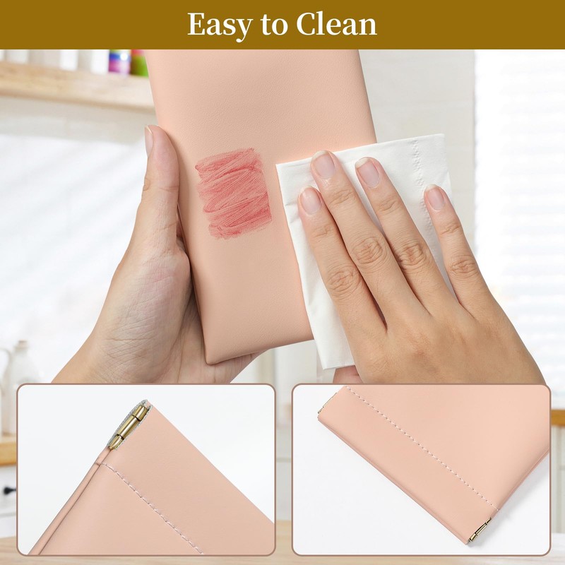 MEIBOOCH Squeeze Top Sunglass Case, New Organosilicon Soft Leather Eyeglass