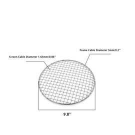 Ulifestar Multi-Purpose Barbecue Net,BBQ Net for Grilling,SUS304 BBQ Grill Mesh, Round Barbecue Wire Rack,BBQ Rack/Grate/Steam Mesh for Camping Charbroil Outdoor Barbeque Backyards