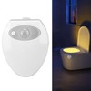 Hilitand Toilet Light, Motion Sensor Dual LED Ceramic Texture Toilet