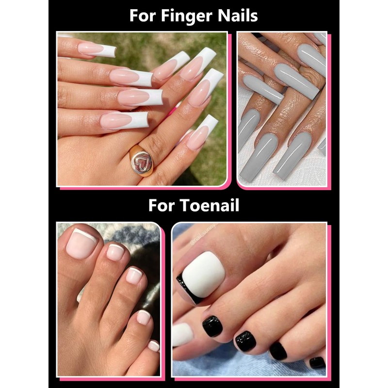 EBANKU 120PCS Polygel Tips Nagelformen, Rosa Wiederverwendbar Dual Tips Nägel