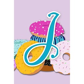 J: Purple Donut Initial Journal for Women, Girls and Teens | ADORABLY UPGRADED INTERIOR INCLUDES DECORATIVE LINED PAGES