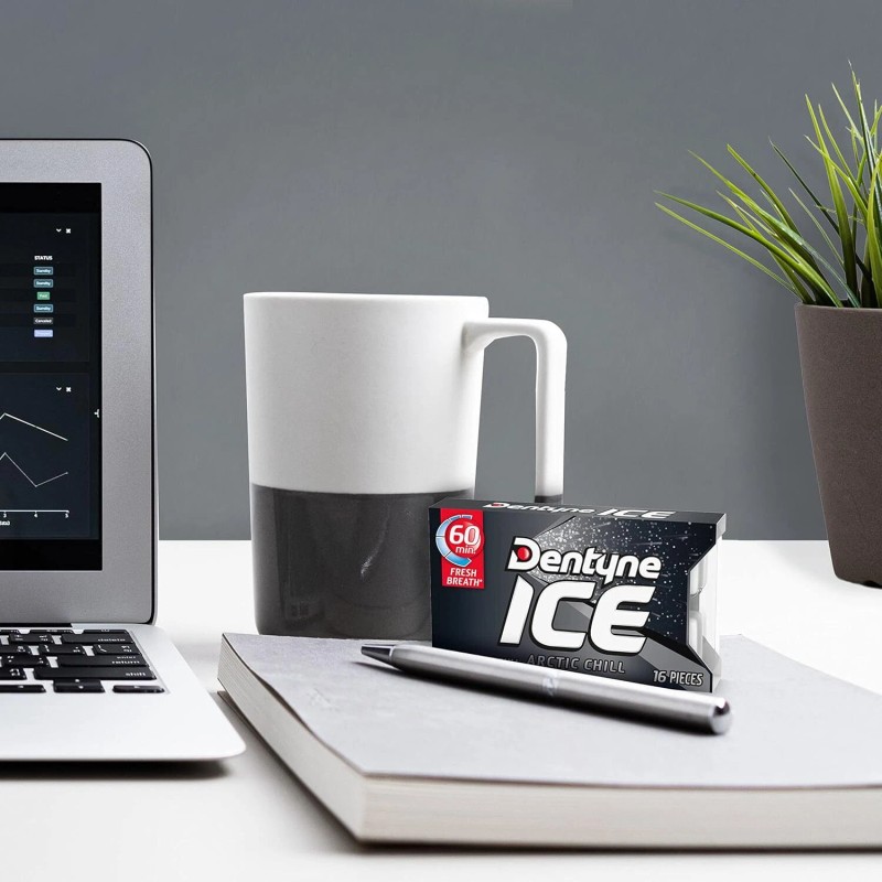 Dentyne Ice Arctic Chill Sugar Free Gum, 9 Packs of