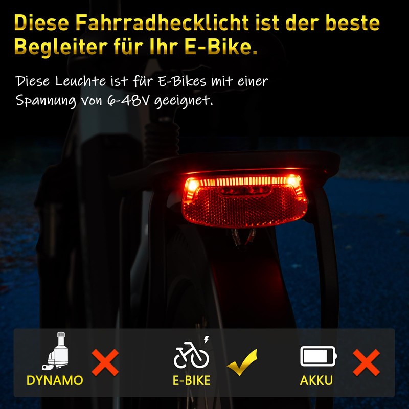 LED Bicycle Light Bicycle Rear Light for E-Bike | Pannier