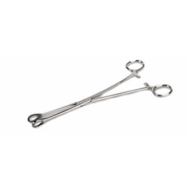 Medline Floor Grade Forester Sponge Forceps, Single-Use, Serrated, Curved, 9.5 Inches, Box of 12 Each