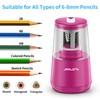 JARLINK Electric Pencil Sharpener, Heavy-Duty Helical Blade to Fast Sharpen,