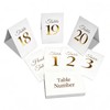 jakilee 4x6 Wedding Table Numbers 1-20, Double Sided Gold Foil
