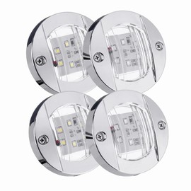 Krtopo 4 x Boat Tail Light 12 V Navigation Light Round Signal Light for Boats Deck Kayak Yacht Marine Pontoon