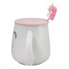 Ebros Gift White Whimsical Crowned Unicorn Rainbow Shooting Star Mug