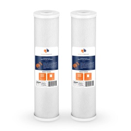 AquaBoon 2PK of Aquaboon Big Blue 5µm Coconut Shell Carbon Block Water Filter 20"x4.5"