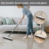 Minfuerang Rubber Broom, 2-in-1 Broom Rubber Bristles with Water Squeegee