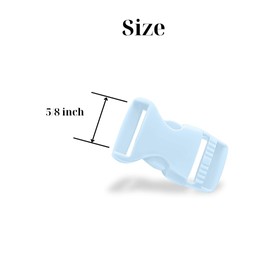 Sheriffdrink 5/8 Inch Paracord Bracelet Buckles 4 Pack, Light Blue - Quick Side Release Plastic Clasps for DIY Strap Craft Accessory, Small Pet Collars & Survival Gear