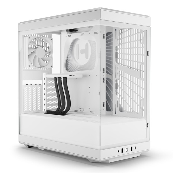 HYTE Y40 Modern Aesthetic Panoramic Tempered Glass Mid-Tower ATX Computer Gaming Case with PCIE 4.0 Riser Cable Included, Snow White (CS-HYTE-Y40-WW)