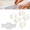 100Pcs Gold Paper Clips Cute Shape Stainless Steel Multifunction Metal