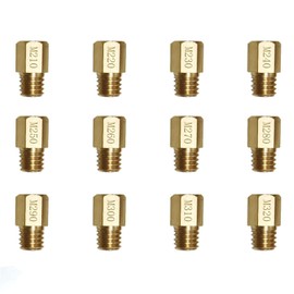 Carburettor Nozzle Set, Main Nozzle Set, 12 Pieces, Nozzle Set, Fine Tuning Carburettor Nozzle Set, Main Nozzles, 210, 220, 230, 240, 250, 260, 270, 280, 290, 300, 310 for Scooters Motorcycle gear shift moped carburettor nozzle set