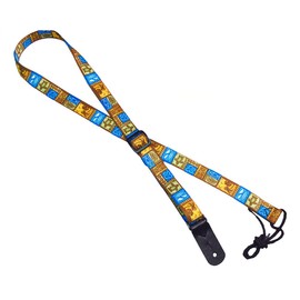 Legacystraps 1 Inch Mandolin Ukulele Guitar Strap in Tiki Design with 2 end tabs