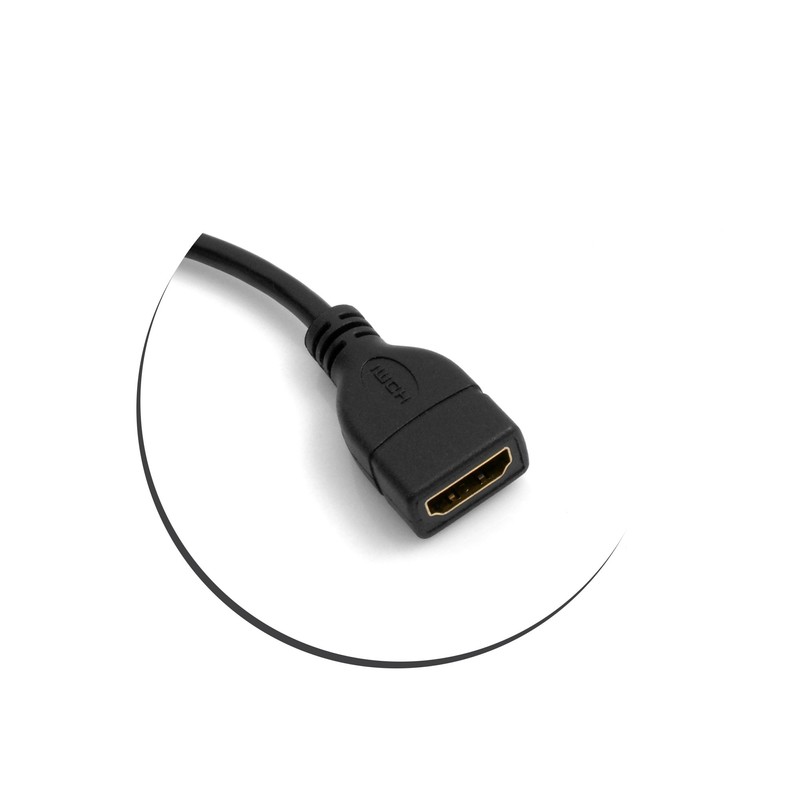 SYSTEM-S Mini HDMI Plug 90° Degrees Right Angled to Standard