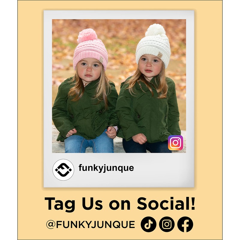 Funky Junque Kids Pom 3-Pack: Ivory, Pale Pink, Navy