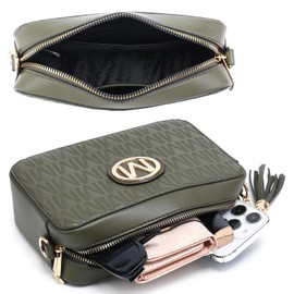 MKP Stylish Lightweight Fashion Crossbody Bag for Women Chic Signature Shoulder Messenger Bag with Tassel Zipper Pocket