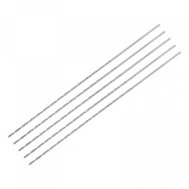 sourcing map 5 Pcs 1mm Mini Micro Twist Drill Bits, High-Speed Steel Straight Shank Extra Long Drill Bit 100mm for Aluminum Alloy