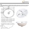 KARAMAG Bathroom Vessel Sink 18'' x 15'' Semi Recessed Bathroom