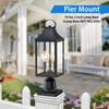 18.62'' Dusk to Dawn Post Light Outdoor, Large 3-Light Lamp