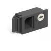 Mesan Door Cabinet Lock Black Plastic Recessed Sliding With Cylinder