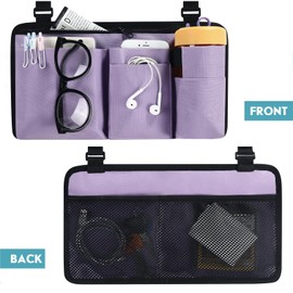 CTWWFS Upgrade Wheelchair Side Bag with Cup Holder, Armrest Accessories for Wheelchair, Rollator, Walker, The Perfectly Organized to Free your Hands and Bring you A Wonderful Life Experience (Purple)