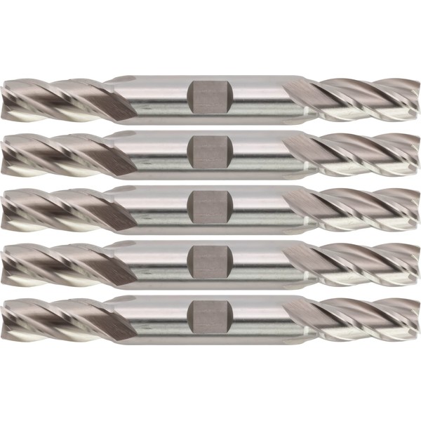 CME 5 pcs M42 Cobalt End Mills, Square Nose, Double